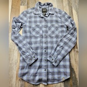 5.11 Tactical Women's Ruth Flannel Size XS Long Sleeve Blue Plaid